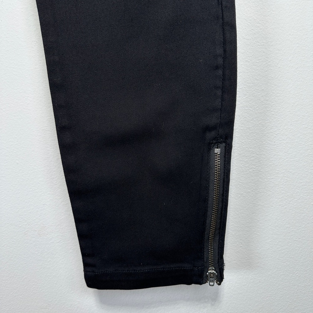 Joie Black Cargo Utility Pants High Rise Stretch Cotton Zipper Pocket Size 16 - Picture 4 of 9